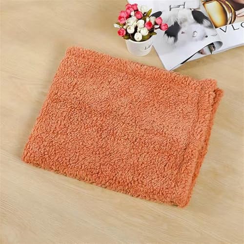 BESTORI Hundedecke Flauschig, Weiche Warme Katzendecke, Waschbare Beidseitiger Fleecedecke, Schutzdecke für Sofa Bett Möbel Auto Rückbank, Orange, 105x165cm
