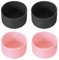 PATIKIL Silicone Boot for Tumbler Boot, 4Pcs Bottom Sleeve Protector Anti-Slip Protective Sleeve for Water Bottle Car Travel Cup, Black/Pink