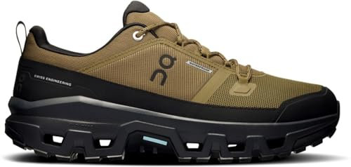 On Clouddrock Low Herren-Sneaker, wasserdicht, Jäger/Schwarz, 42 EU