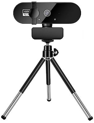 AUBEST Webcam, Webcam 4K 1080P Mini Camera 2K Full HD Webcam With Microphone 15-30fps USB Web Cam For PC Laptop Video Shooting Camera(1080P With Tripod)