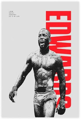 zxjwcm Leon Edwards Poster auf Leinwand, Schlafzimmer, Dekoration, Landschaft, Büro, Raumdekoration, Geschenk, ungerahmt: 50 x 75 cm