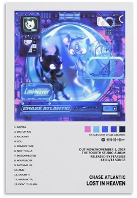Poster Chase Atlantic Lost In Heaven, Musikalbumcover, Musikposter für Zimmer, ästhetische Leinwand, Wandkunst, Schlafzimmerdekoration, 30 x 45 cm