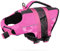 CITÉTOILE Giubbotti di Salvataggio per Cani, Regolabile Salvagente per Animali con Manico, Costume da Bagno di Sicurezza in Acqua per la Vela in Piscina Sulla Spiaggia, Rosa, M