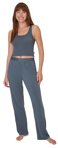 Hanes Women's Originals 2-Piece Lounge Set, Comfywear Supersoft Crop Tank & Lounge Pants Loungewear Set