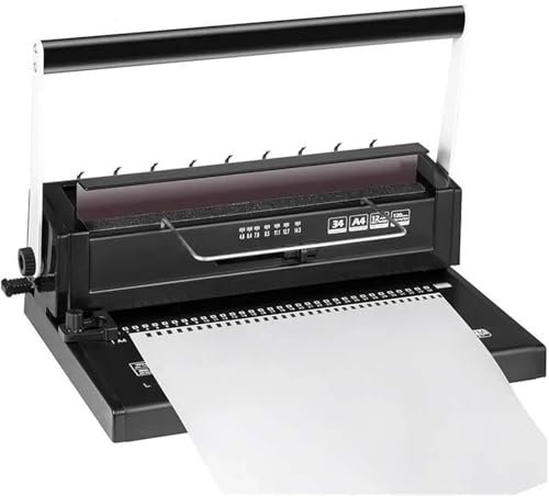 fach Locher 34 Löcher Handbuch Spulenbindungsmaschine Buch Bindungsmaschine Spiralspulenpapier Puncher Draht Binder Bindegeräte