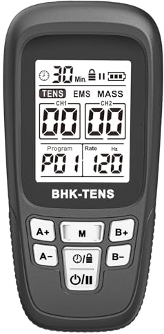 EMS Muskelstimulator zur Linderung von Rückenschmerzen, Mini-Größe, TENS-Maschine KR280-weiß (Schwarz)