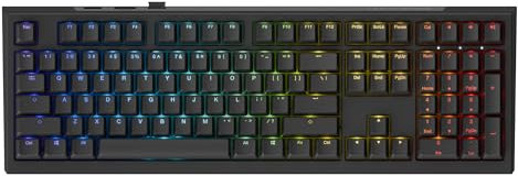 Ducky One X Wireless Gaming Keyboard Black – Full Size, Inductive Switches, Tri-Mode Connectivity USB-C, 2.4GHz, Bluetooth, Rapid Trigger, Adjustable Actuation, RGB, UK ISO, Quack Mechanics+