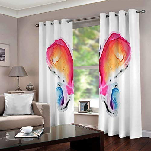 Fenster Vorhang Schlaufen-Vorhang Tier Schmetterling Gardinen Wohnzimmer Modern Schlafzimmer Thermo Ösenvorhang Fenster für Kinderzimmer Schalldämmend Größe:2 x B140 x H245cm