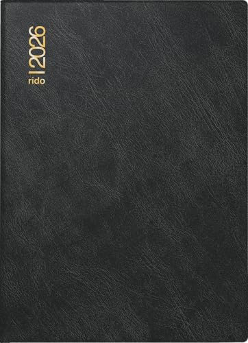 rido/idé Taschenkalender Mod. Technik III '26 | A6, Kunststoff, schwarz