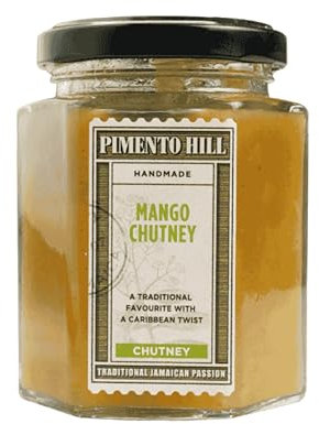 Pimento Hill Sweet Mango Chutney – Caribbean-Inspired Vegan Chutney with Scotch Bonnet & Spices – Handmade Pickles & Chutneys for Cheese & Curries – Gluten-Free Chutney Gift – 185g
