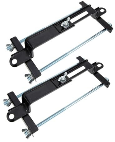 MAGICLULU 2pcs Adjustable Metal Car Battery Holders Brackets for Automotive Battery Stabilizer Support Compatible Civic Bottom Base