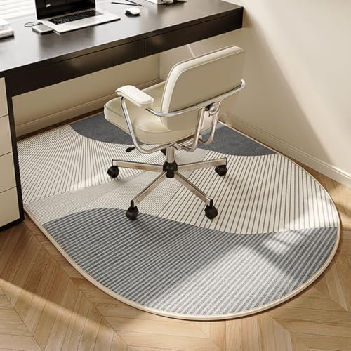 LSyySy Tappeto per ufficio insonorizzato, tappetino per sedia a rotelle da gioco per computer, sotto la scrivania, a pelo basso, antiscivolo (grigio, 160 x 89 cm)
