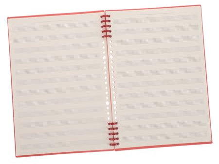 BESPORTBLE Vintage Musik Notizbuch für Abnehmbares Notenheft mit Schmalen Notenlinien für Gitarre und Klavier für Musikunterricht und Anfänger Praxis