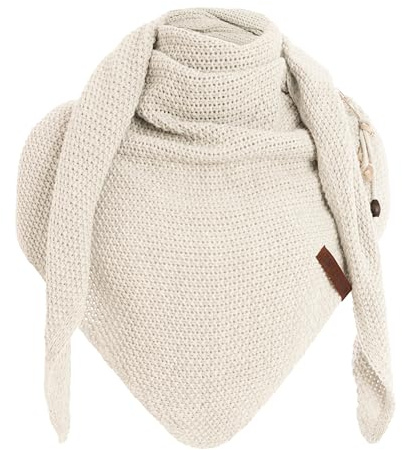KNIT FACTORY - Coco Dreiecksschal - Off White - 190 x 85 cm