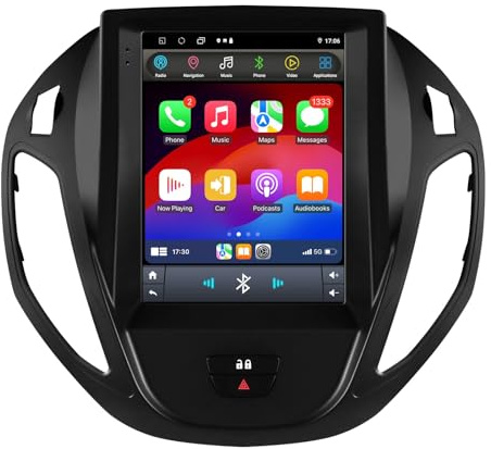 Ossuret Autoradio para (2013-2021) Ford Transit Tourneo Courier (Configuración Alta), 9.7 Zoll Android 13 Pantalla Táctil 2+32GB Navegación GPS con Carplay Android Auto DSP Bluetooth (Modelo A)