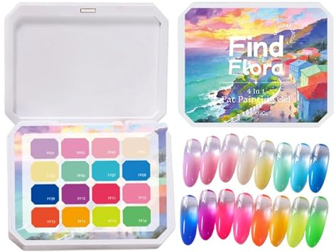 Nagellack-Veredelung 16 Farben Maniküre Gel | Für Einsteiger Nageldesign für Mädchen, Frauen, Anfänger, Zuhause, Salon, Party, Hochzeit, Urlaub, Alltag