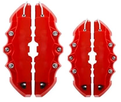Protection Cover Brake Disc 4Pcs Car 3D Disc Brake Caliper Covers Front Rear M+S Racing Disc Brake Caliper Plastic Covers For 18.3-23.6 Wheel(A)