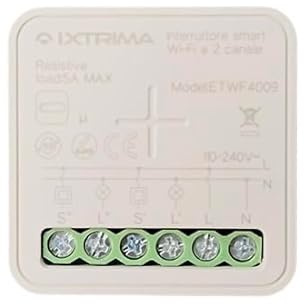 IXTRIMA Interruttore Smart WiFi Tuya da Incasso 2 Canali 10A Compatibile Alexa Google Home Micromodulo
