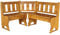 k koma Eckbank aus massivem Kiefernholz – Neu, in Eiche Farbe, 140 x 160 cm