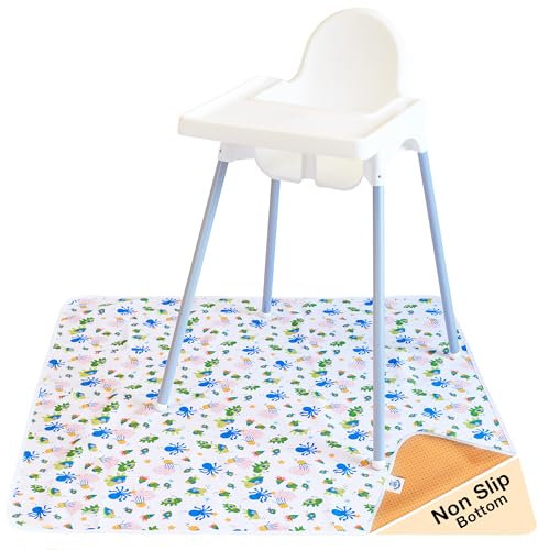 TotsAhoy! rutschfeste Spritzmatte Große Unterlage Bodenschutz für Hochstuhl (Unter dem Meer) Splat/Splash Mat