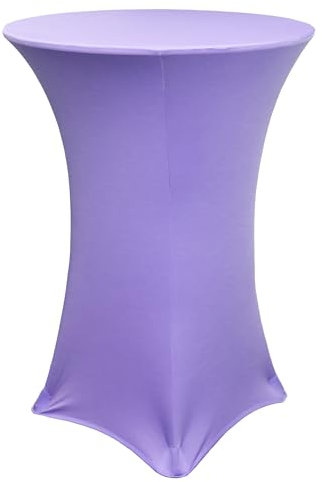 Your Chair Covers – 76,2 cm Highboy Cocktail Runde Stretch-Tischdecke, Tischdecke für Standard-Bar- und Bistro-Tische 30D x 42H lavendel