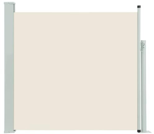 vidaXL Auvent Latéral Rétractable de Patio Store Latéral Brise-Vue Abri Soleil Jardin Terrasse Balcon Exterieur Résistant aux UV 170x300 cm Crème
