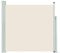 vidaXL Toldo Lateral Retráctil para Patio Pantalla de Terraza Mampara Parasol de Exterior Jardín Tela de Lona PU Crema Soporte de Hierro 170x300 cm