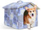 Nobleza Casa para Perro pequeños, Cama para Gato con colchón extraíble, Plegable Casa para Gatos, Perros Conejos, 53x50x43cm L, Azul
