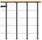 DOLLE Brüstungsgeländer für Mittelholmtreppe Geländer Starter-Set 1 Meter Handlauf Eiche lackiert Pfosten Anthrazit (RAL 7016)