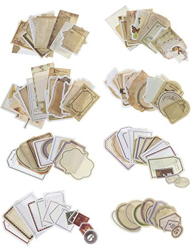 Create idea 200 Stück Scrapbooking Papier Journaling Material Papier DIY Handwerk Dekorative Papier für Notebook Scrapbooking Collaging Journaling Planer Stil C