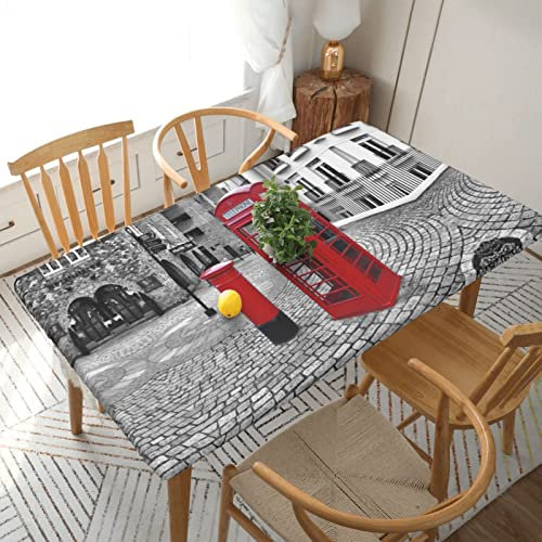 London Rote Telefonzelle mit elastischem Rand, für Küche, Esszimmer, Tisch, Hochzeit, Party, Heimdekoration