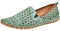 Gemini Damen Slipper Leder Mokassin floral Blumen Cutouts 031174-02, Größe:38 EU, Farbe:Mehrfarbig