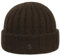 Stetson Surth Kaschmir Wintermütze - hochwertige Wollmütze Damen/Herren - Strickmütze aus 100% Kaschmirwolle - Einheitsgröße 55-60 cm - unifarbene Umschlagmütze Herbst/Winter Dunkelbraun One Size
