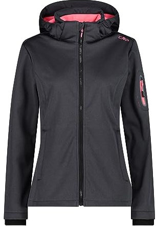 CMP - Damenjacke mit Kapuze und Reißverschluss, Titan Mel.-Glanz, L