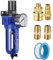 NANPU 1/2 BSP Druckluftfilterregler, Zinklegierung, 5 Mikron Messingelement, 0-10 Bar Manometer, Schnelllöse-Behälter, Handablauf, Metallhalterung