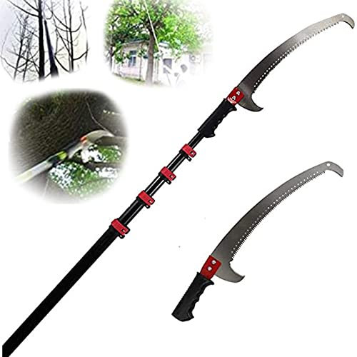 LTSRLL Svettatoio Telescopico Professionale, Sega Telescopica per Potatura per Raggiungere Rami più Alti, Sega Allungabile per Potatura E Taglio Dirami,7.2m