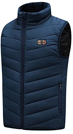Veste Chauffante Femme Homme Usb, Gilet Chauffant VéLo, Doudoune Chauffante Sans Manche, Blouson Chauffant Gilet De Homme Thermique VêTements Chauffants éLectriques Hiver 13 Zones Intelligent