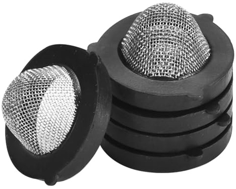 uxcell 10-Pack Stainless Steel Filter Hose Washers Black | Hose Washers, with Screen, for 3/4 Inch Garden Hose Connector
