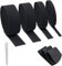 BOKFJBP 20M Gummiband Schwarze Schwarz Breite 10mm 20mm 30mm 40mm, Elastisches Farbband Bänder Gummibänder Nähen 4 Stück mit Nadeleinfädler für DIY Handwerk Nähen Zubehör Nicht leicht verformbar