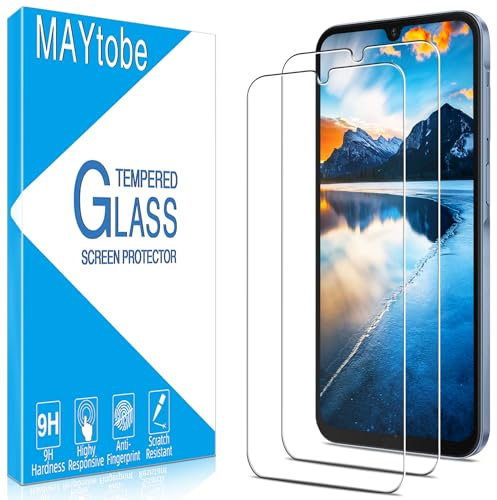 MAYtobe 2 Pièces Verre Trempé pour Samsung Galaxy A25 5G, Film Protection écran Sans Bulles, Dureté 9H, Anti-Rayures, Anti-Empreinte, Haut Définition Vitre Protection