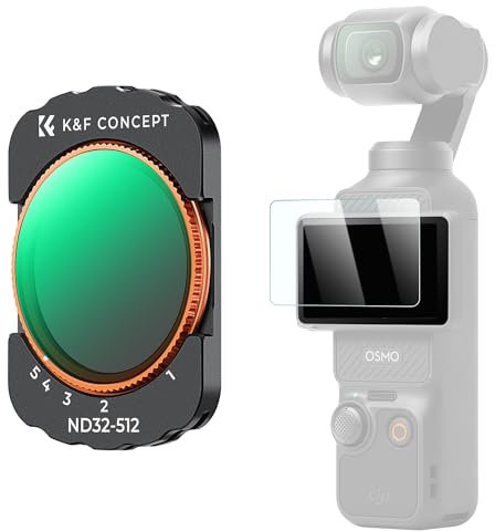 K&F Concept Variable ND2-32 Filters for DJI Osmo Pocket 3 ND 5-stop Neutral Density Filters Optical Glass Multi-coating