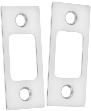 ORFOFE 2pcs Stainless Steel Lock Tongue Buckle Door Striker Plate Cover Security Reinforcement Plate