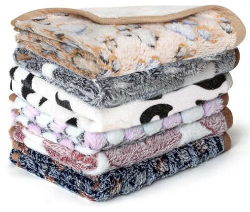 Saugfähige Meerschweinchen-Decken, waschbar, Kleintier-Fleece, wasserdicht, Käfigeinlagen, wiederverwendbar, für Hamster, Frettchen, Kaninchen, Chinchilla, Igel, 30 x 30 cm, 6 Stück