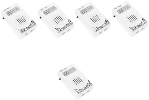 KONTONTY 5 Pièces amplificateur téléphonique Dispositif de Sonnerie de téléphone amplificateur de Sonnerie de téléphone Fixe amplificateur de Sonnerie de téléphone pour sourds PP Blanche