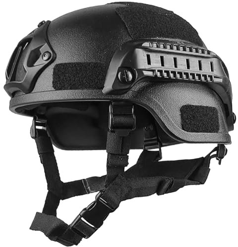Ymxygz Airsoft-Helm, Schutzhelm Seitenschienen Und Halterung, Erwachsenenhelm Für Airsoft, Paintball, Jagd, Outdoor-Sport
