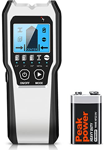FOLAI Rilevatore,Sensore Elettronico 5 In 1, Scanner Da Parete,Rilevatore Di Tubi Metallici,Rilevatore Tubi Metallici con Display LCD per Rilevare Legno,Metallo,Cavi Nel Muro e Magnetico,Non Magnetico
