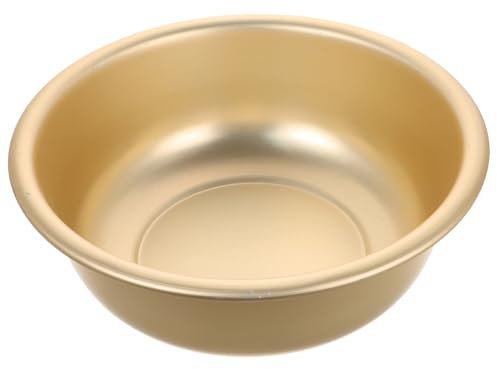 IMIKEYA Vasque En Aluminium Jaune Approfondir Le Bassin Cuve à Laver Les Vêtements Lavabo à Riz Bac à Vaisselle Bassin Doré Bassin De Trempage Des Pieds Bol De Lavage De Riz Golden
