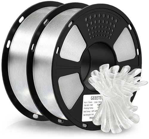 GEEETECH PLA Filament neue Transpent, 2x1kg Spule für 3d Drucker