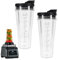 Pixaro 710ML Blender Replacement Parts: 2pcs Cups with Sip & Seal Lids for Ninja SS101/SS100/SS300/SS351 Series