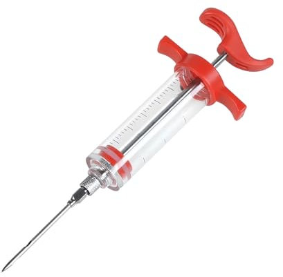 Ginddy Marinierspritze, Fleischspritze Marinadenspritze, Marinierspritze Bratensaftspritze 30 Ml, Gewürzspritze für Fleisch, für Geflügel, Truthahn, Küchen und Grillwerkzeug